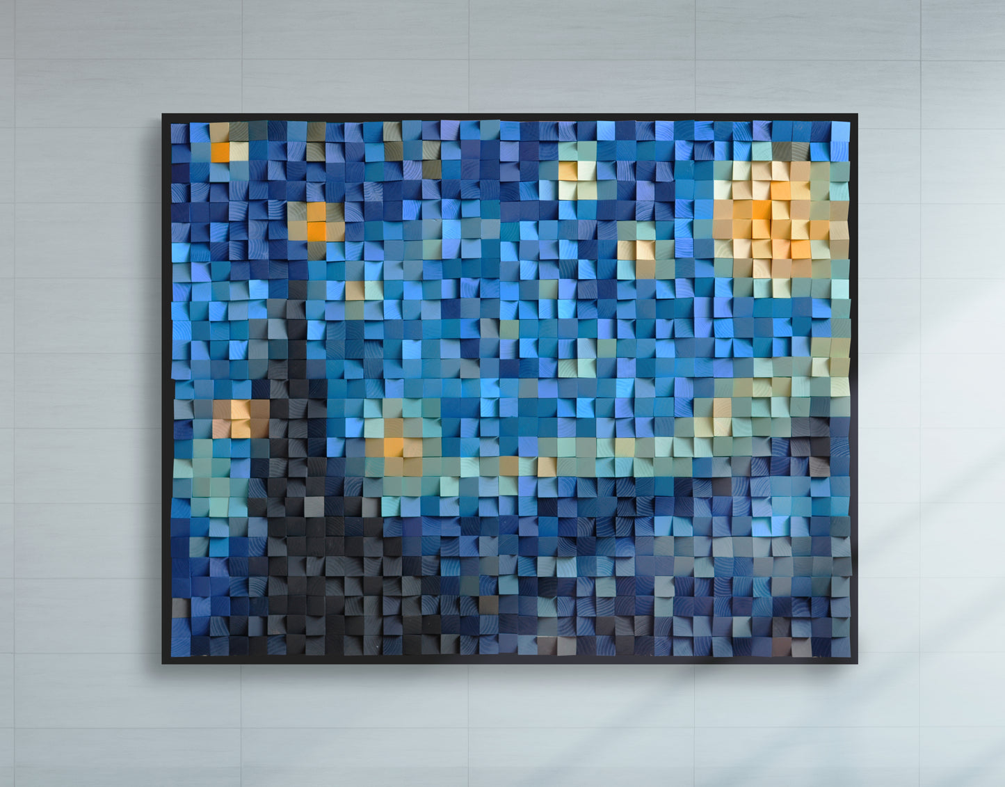 Wood Art Starry Night