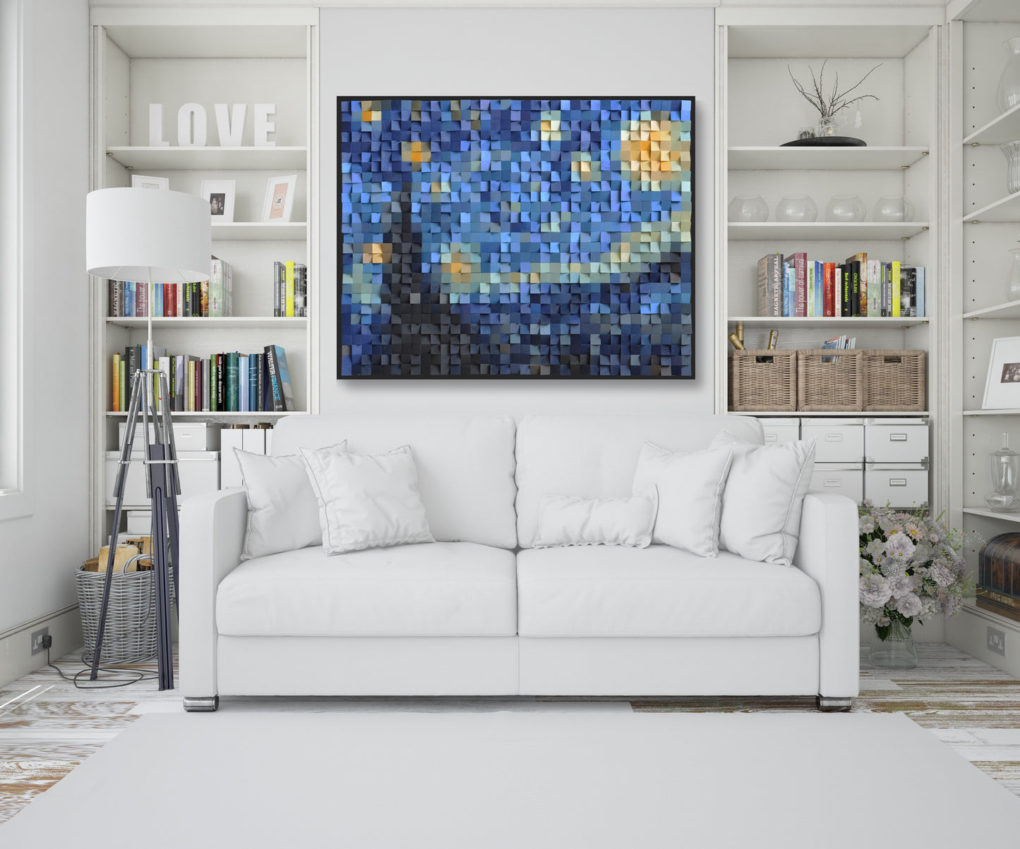 Wood Art Starry Night