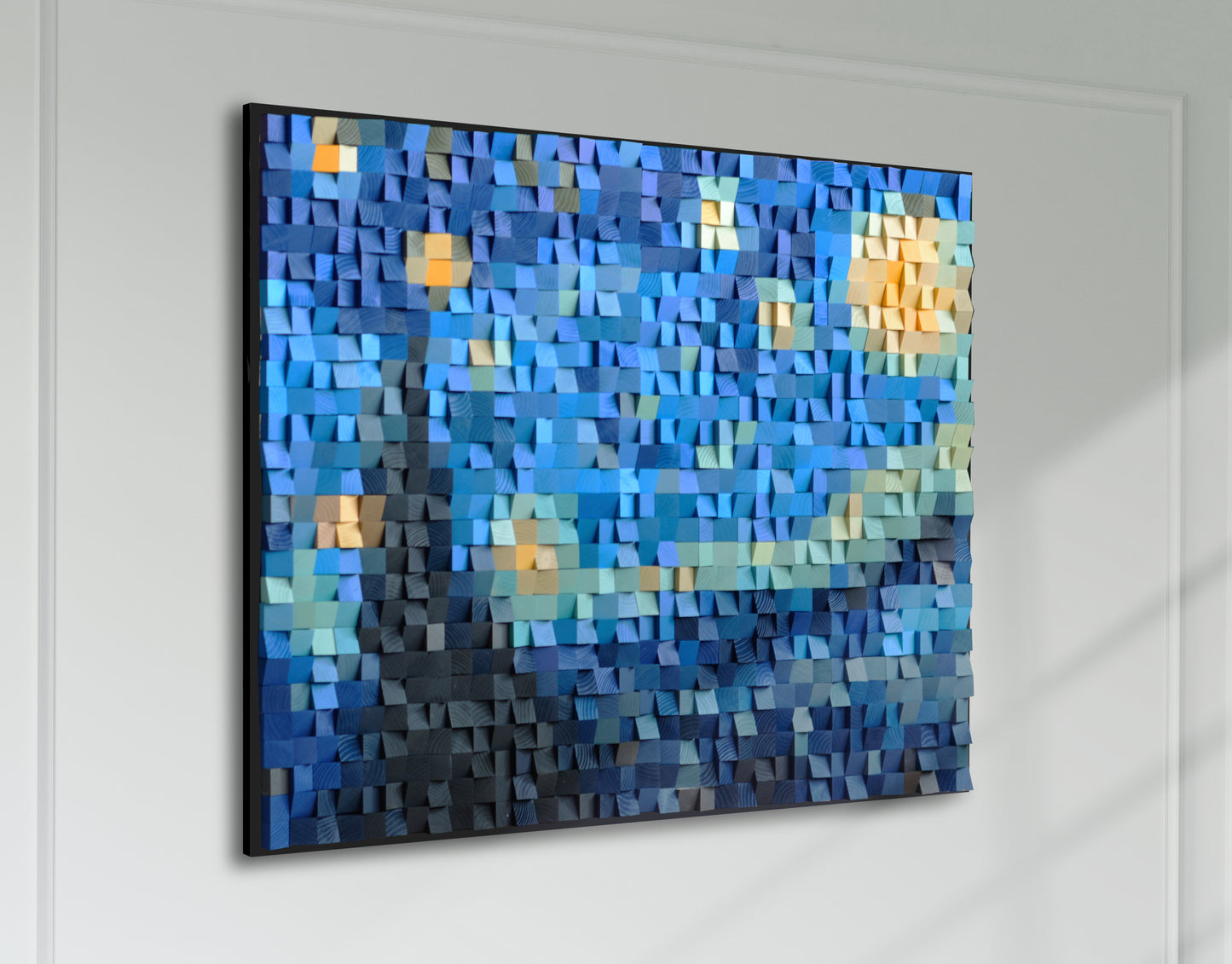 Wood Art Starry Night