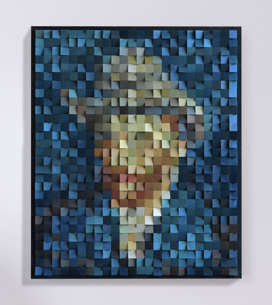 Wood Art  Van Gogh Self-Portrait with Grey Felt Hat