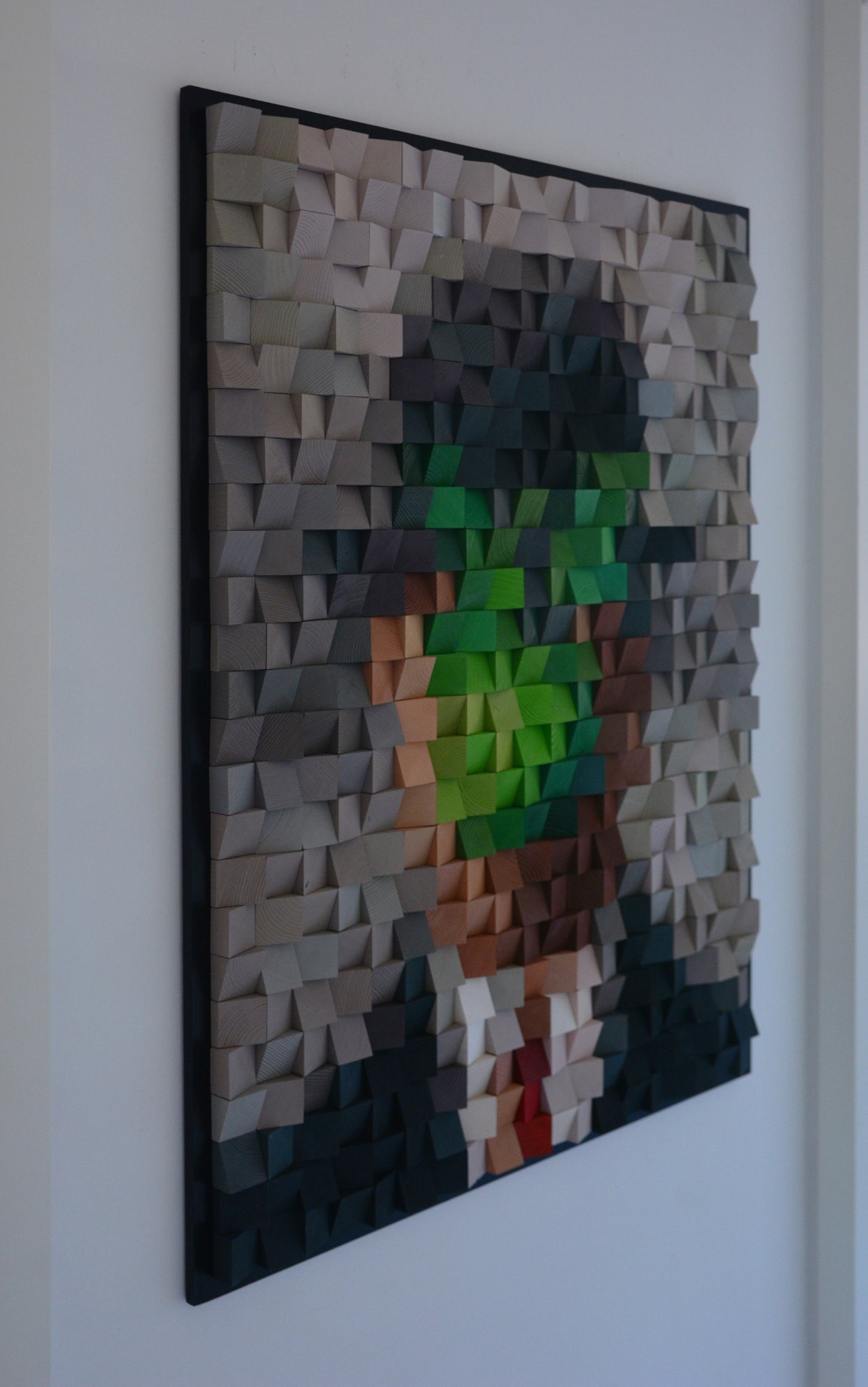 Wooden art "The Man and the Mask"