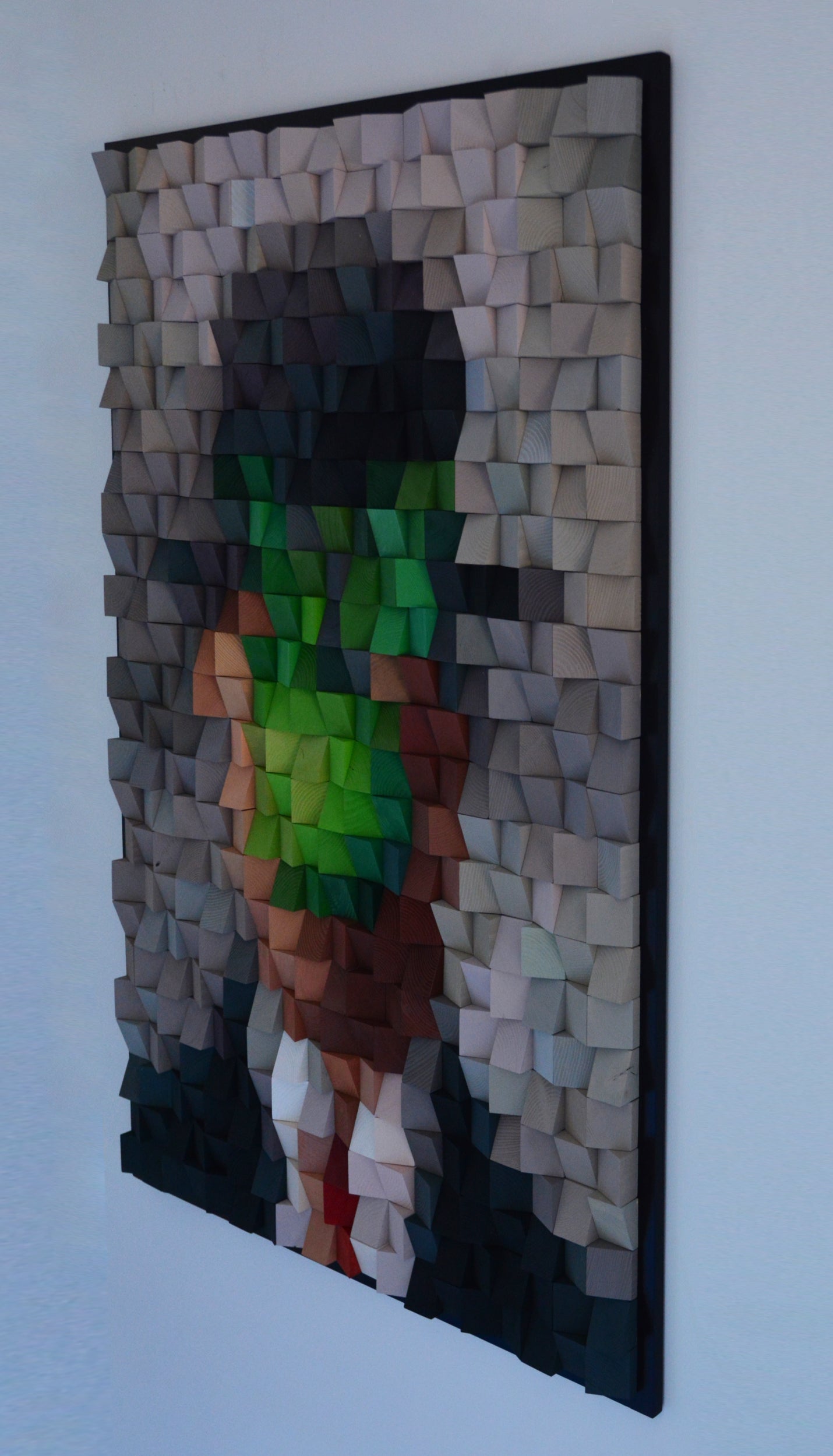 Wooden art "The Man and the Mask"