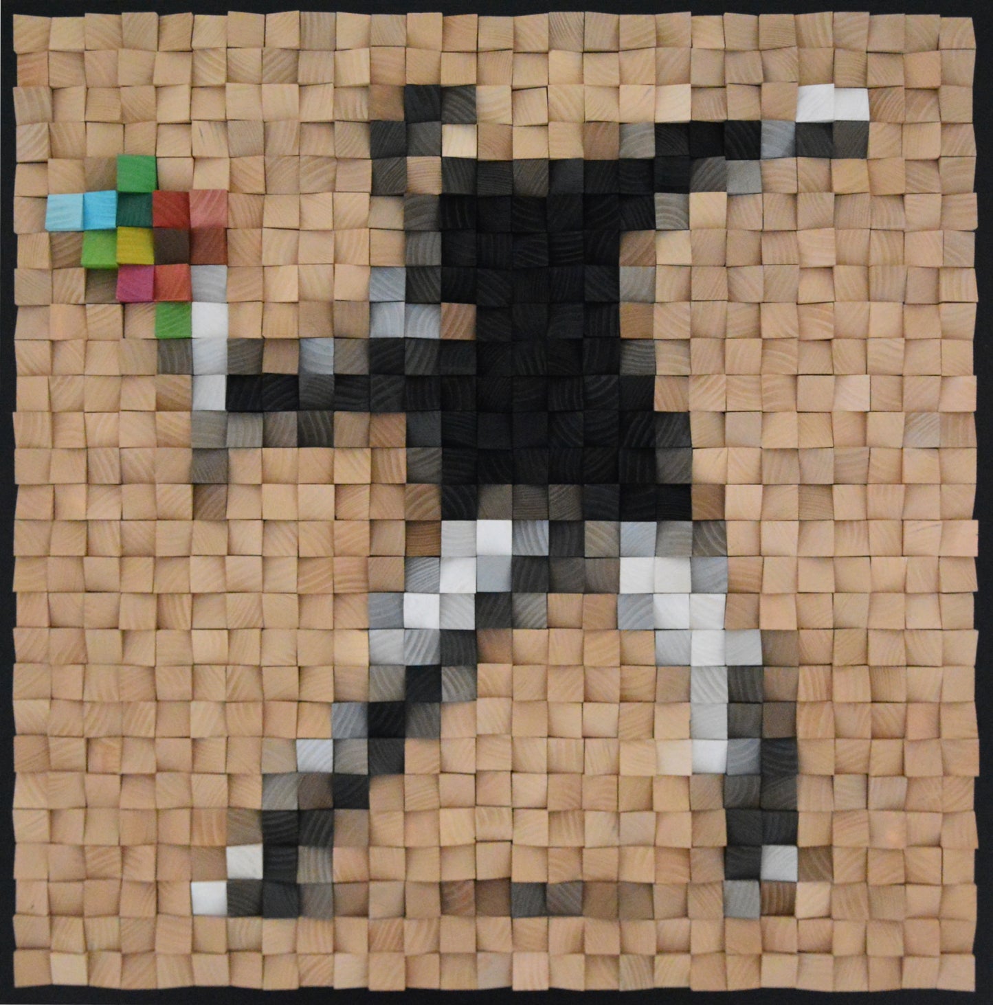 Wooden art  "Flower thrower"