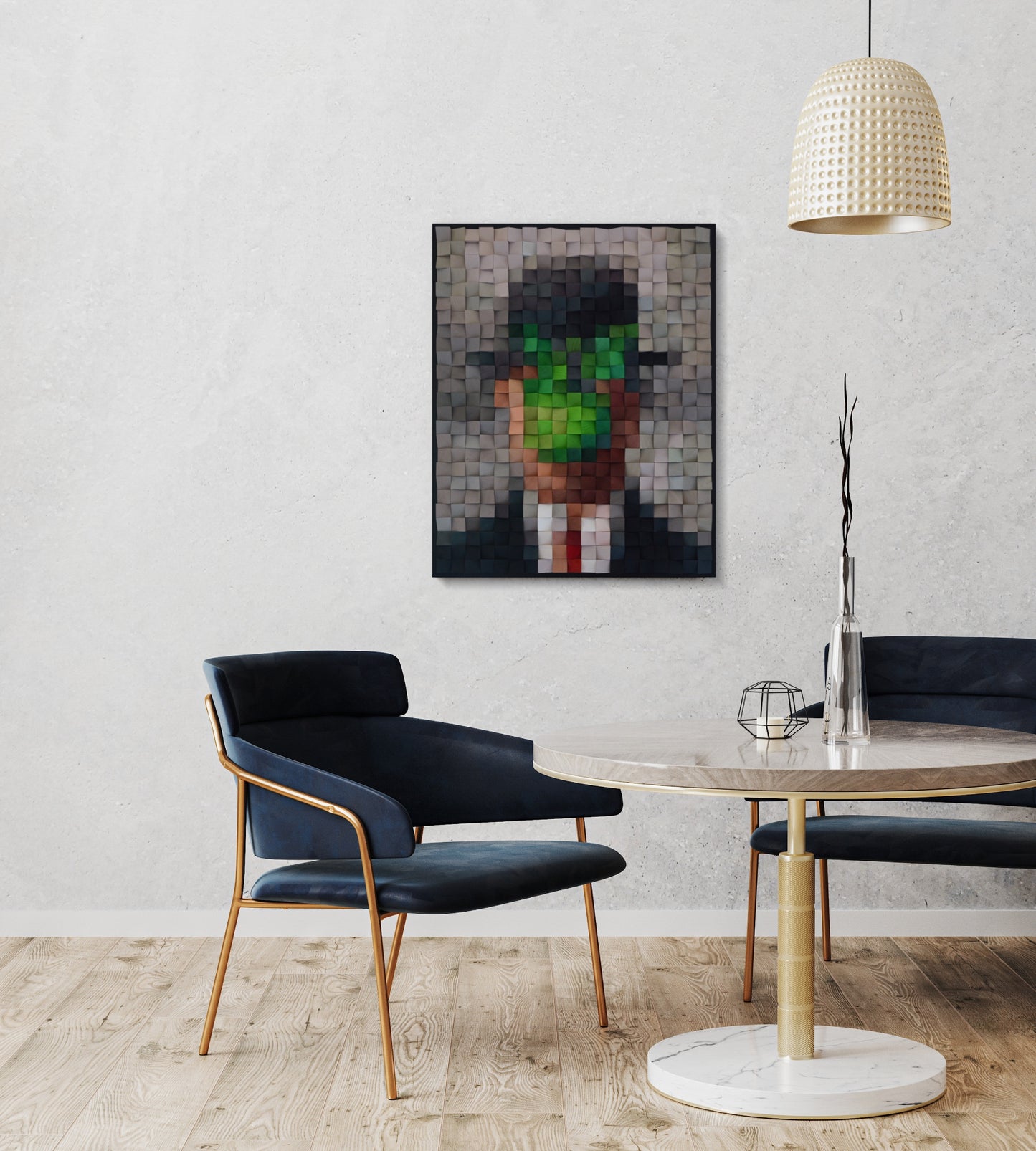 Wooden art "The Man and the Mask"